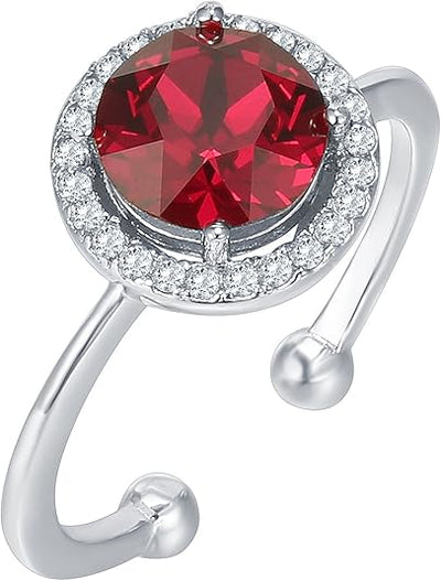 Anillo de Promesa Crimson Glow Rubí | Golden Blanco (3/3)