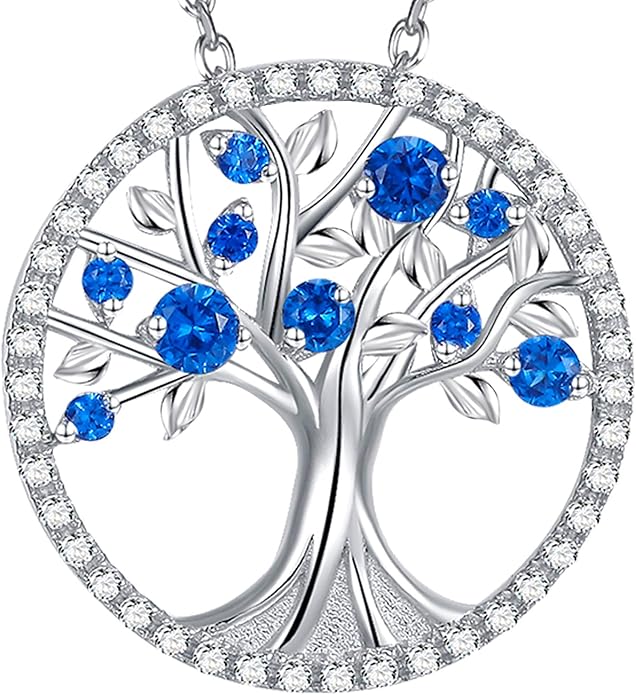 Collar Árbol de la Vida Zafiro | Golden Blanco