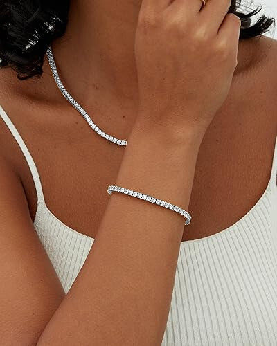 Tennis bracelet | Golden Blanco