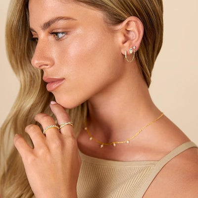 Pendientes Cadena Adella | Golden (4/4)
