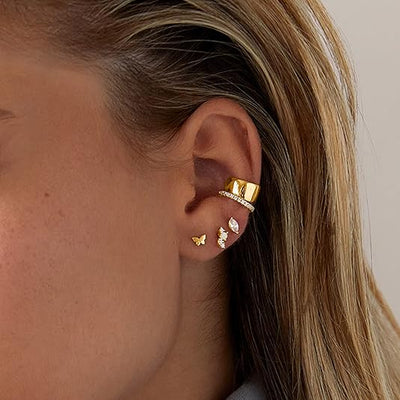 Pendientes Corte Pera | Golden (4/4)