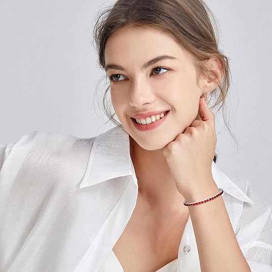 Pulsera de Tenis Rubí | Golden Blanco (2/2)