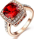 Anillo Statement Halo Rubí | Golden Rosa