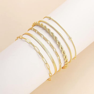 Isabella Vernetta bracelet set | Golden Blanco (6/6)