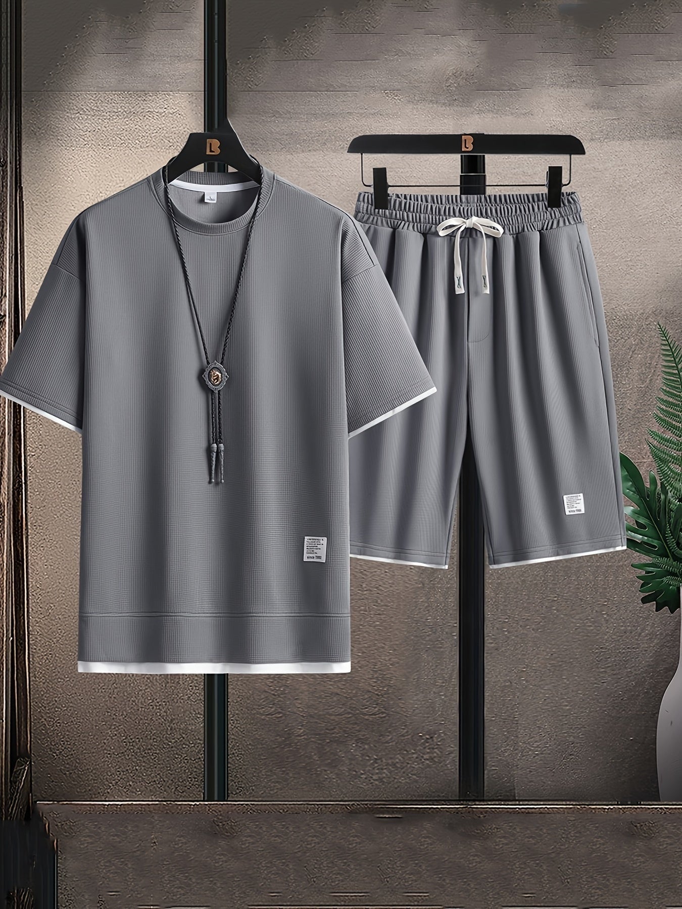 Enzo Waffle Knit Lounge Set