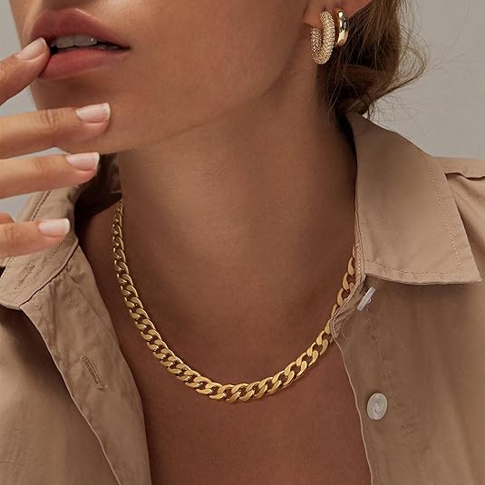 Collar Cubano Grueso | Golden