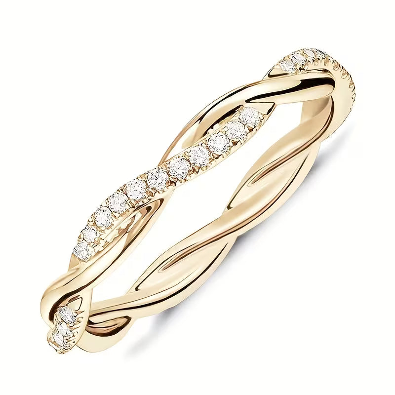 Anillo Doble Estilo Accent | Golden (1/2)
