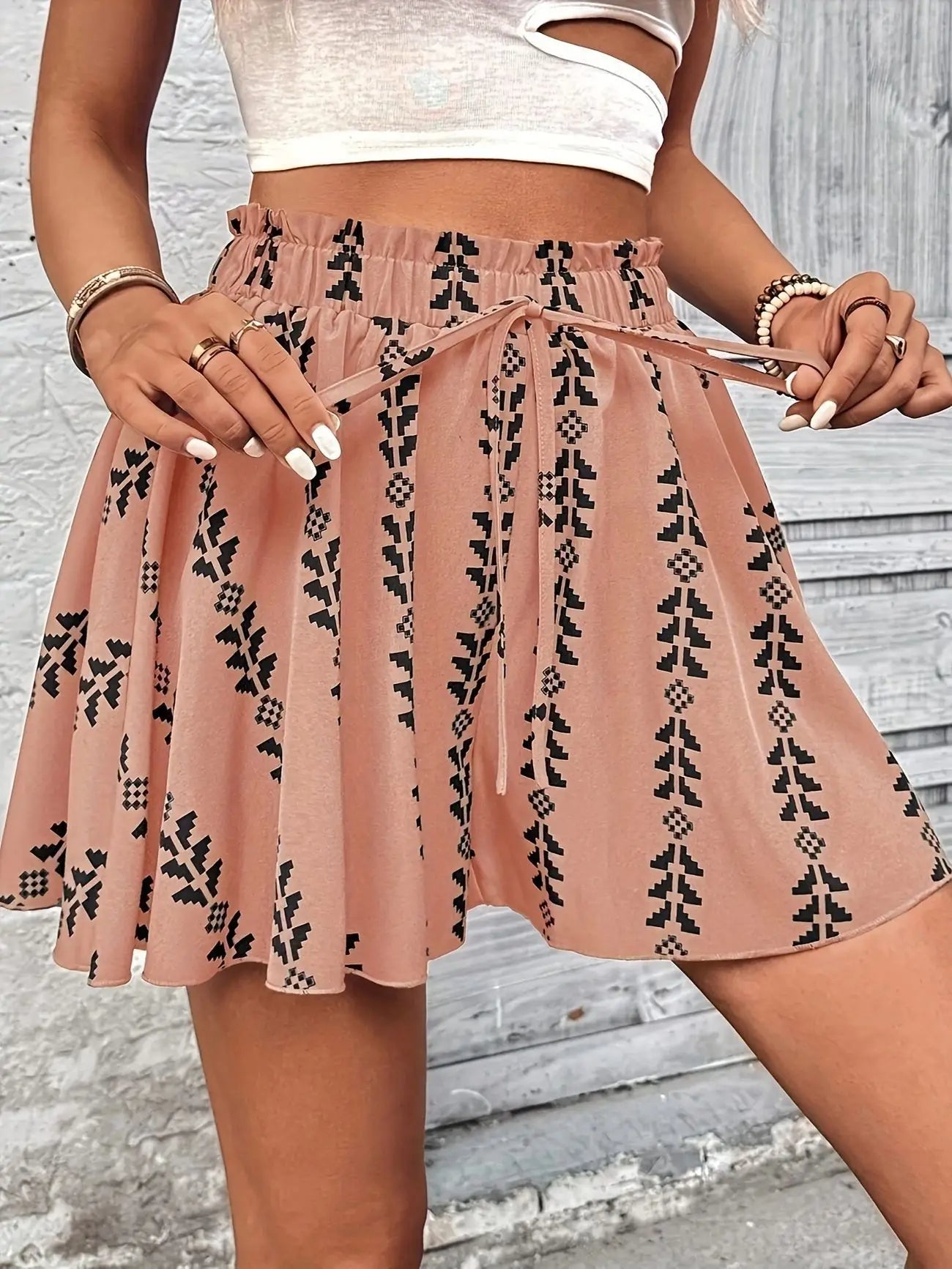 Abigail Boho Flare Shorts