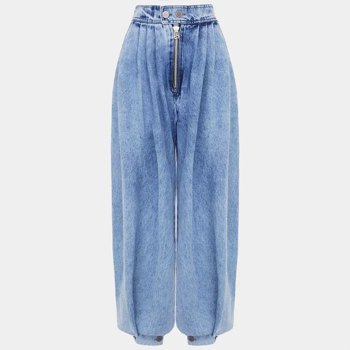 Agnes Balloon-Leg Denim Trousers