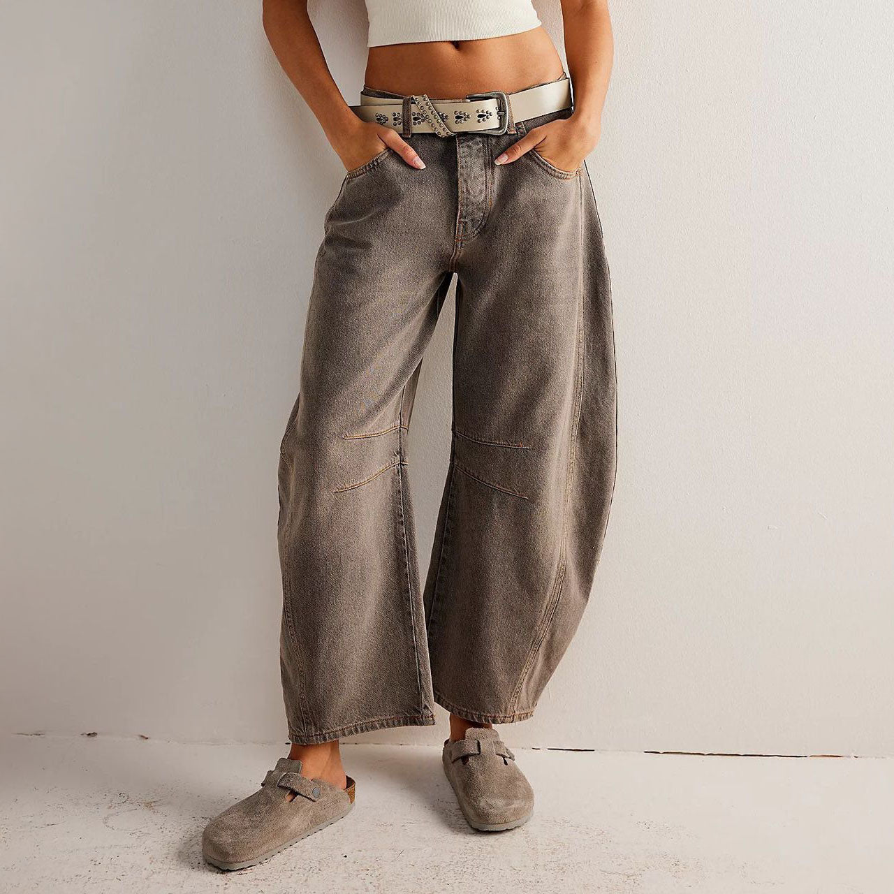 Caroline Wide-Leg Panel Jeans
