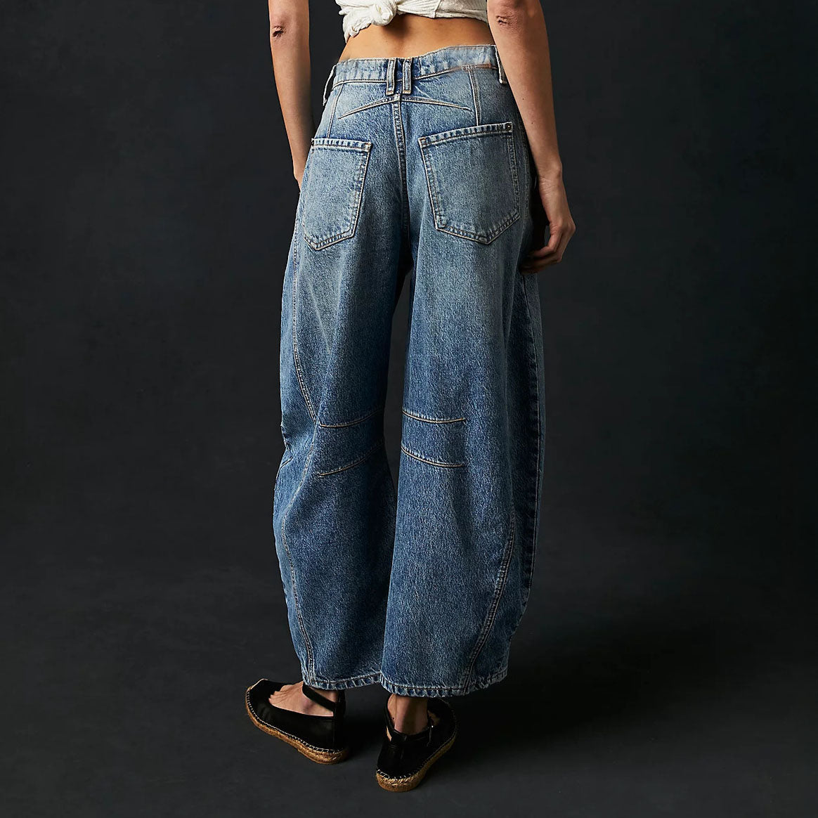 Caroline Wide-Leg Panel Jeans