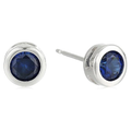 Pendientes Studs Bisel Zafiro | Golden Blanco