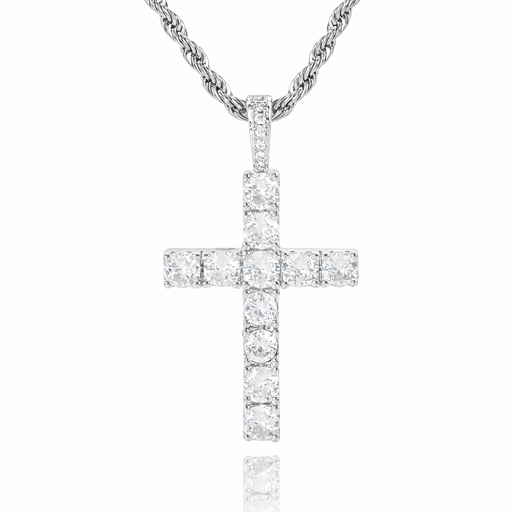 Cross necklace | Golden Blanco