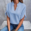 Sophia Draped V-Neck Blouse