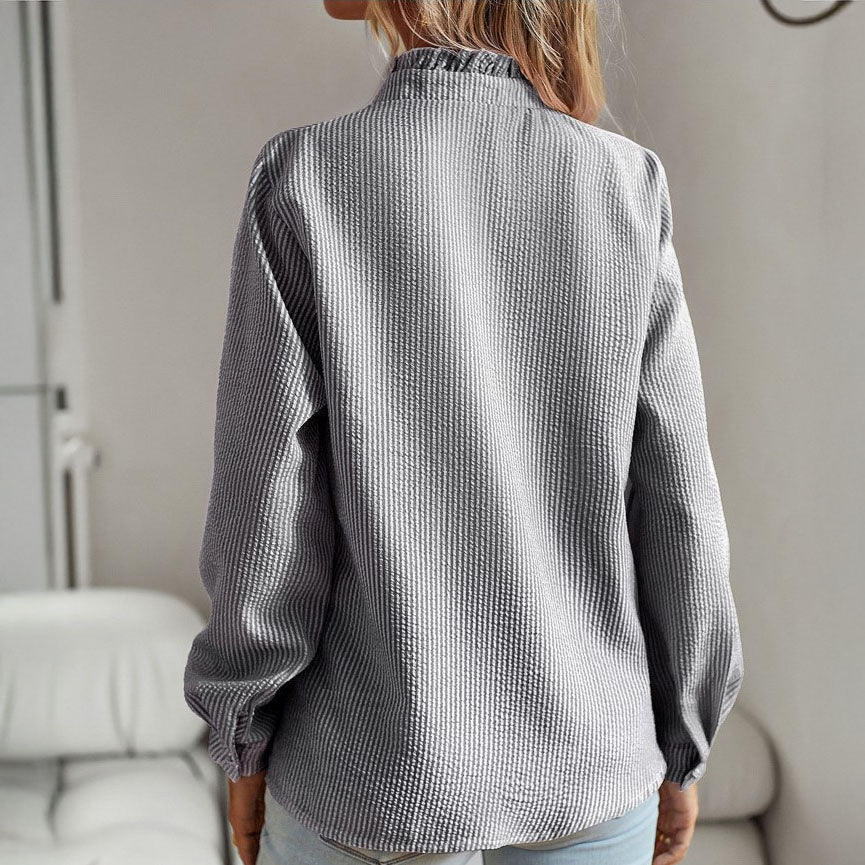 Olivia Cotton Ruffle Blouse