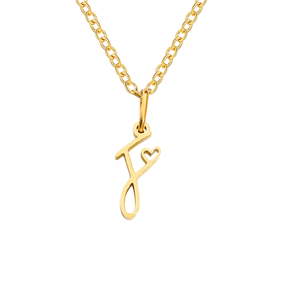 Collar con Inicial de Corazón | Golden (6/26)