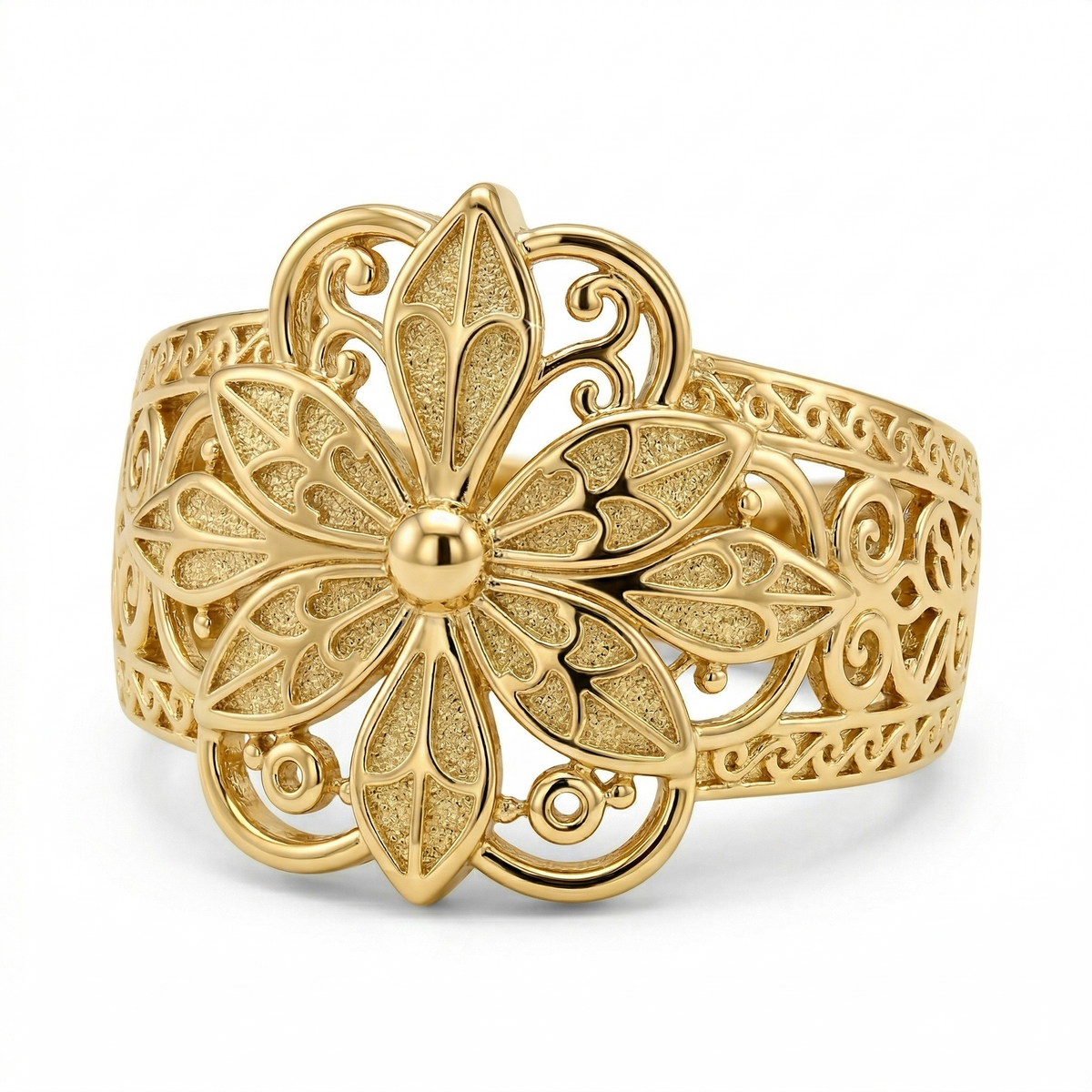 Anillo Flor Estilo Vintage | Golden