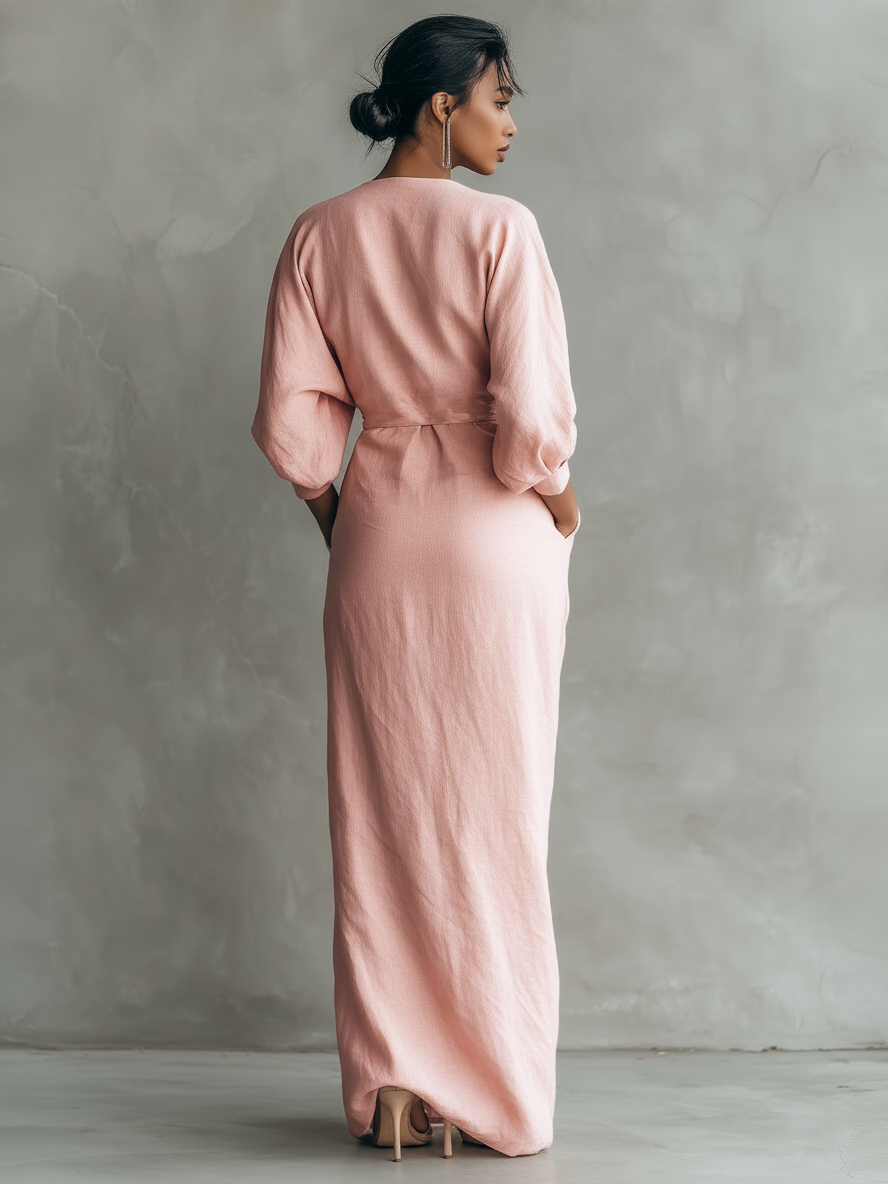 Maria Linen Maxi Dress