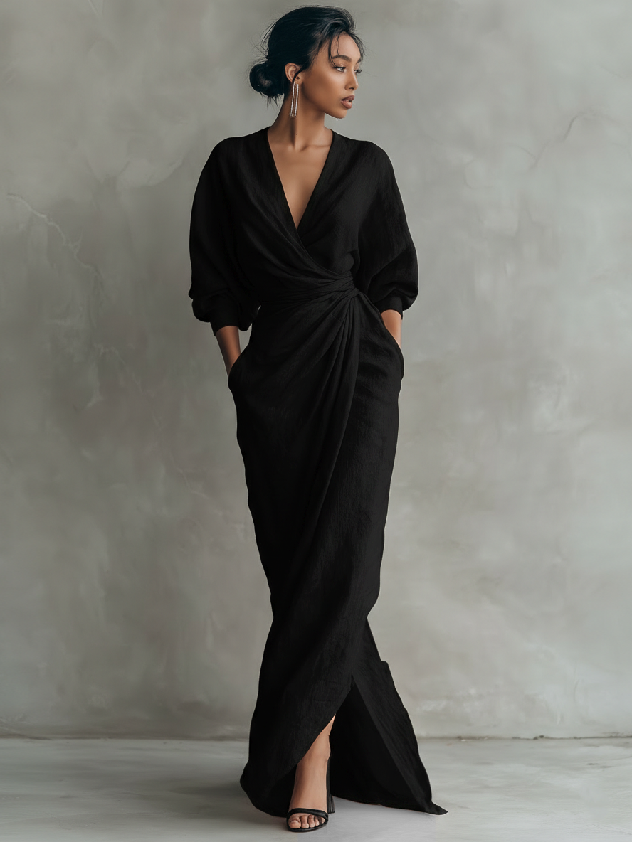Maria Linen Maxi Dress