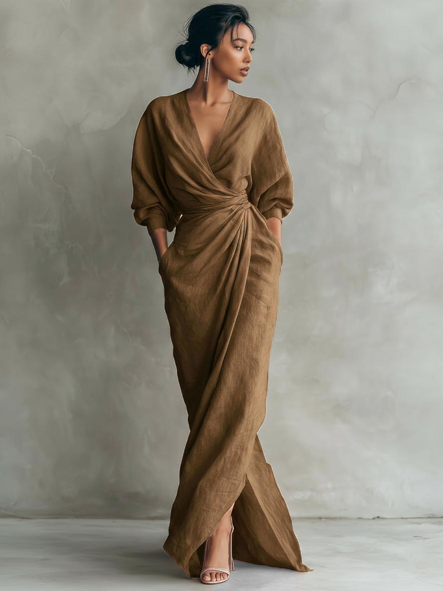 Maria Linen Maxi Dress