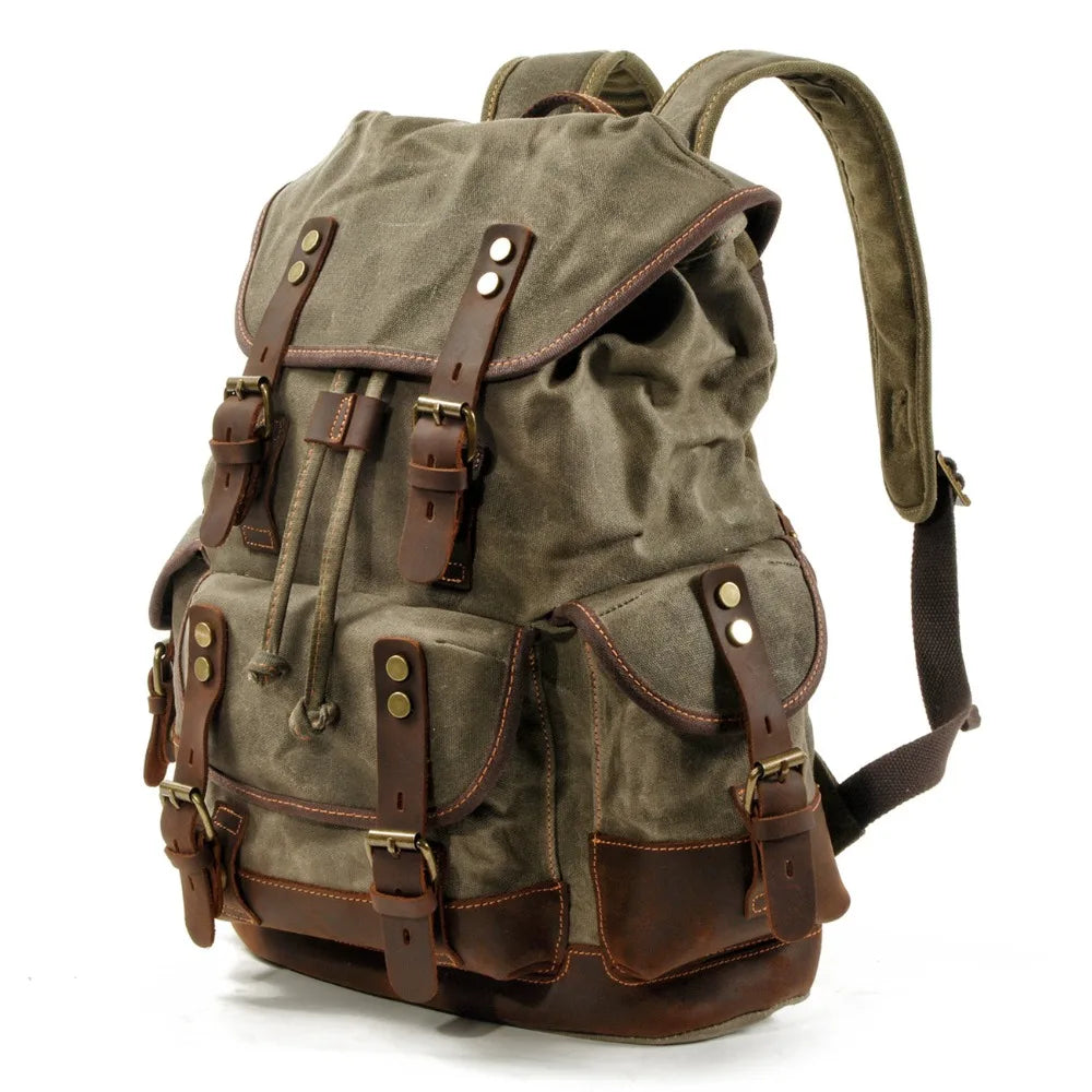Everest Waxed Canvas Backpack