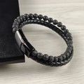 Orion Leather Bead Bracelet