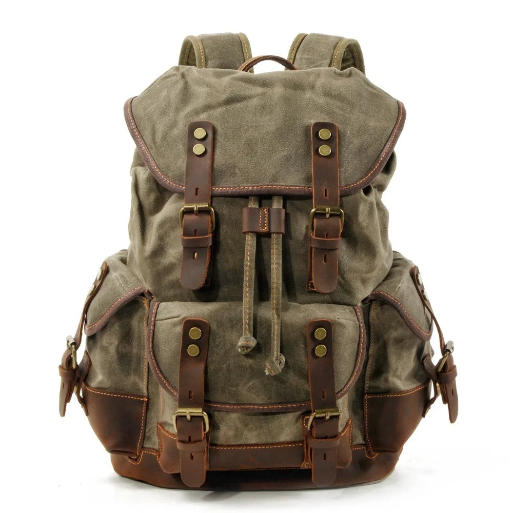 Everest Waxed Canvas Backpack