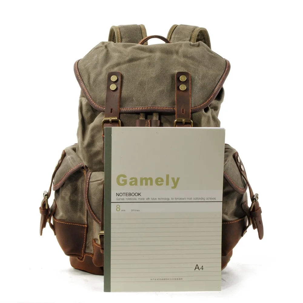 Everest Waxed Canvas Backpack