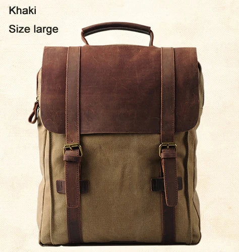 Ryder Canvas Leather Backpack
