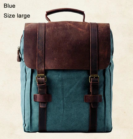 Ryder Canvas Leather Backpack