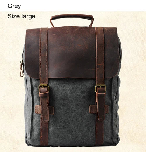 Ryder Canvas Leather Backpack
