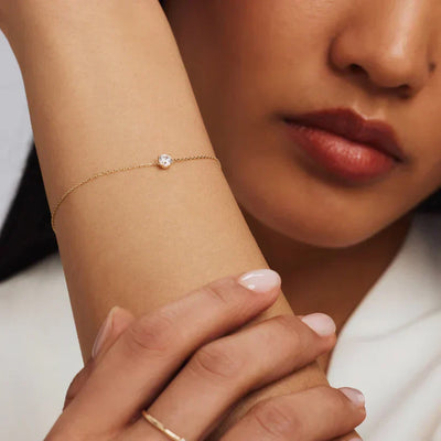 Cléa Stone Bracelet | Golden Blanco (5/8)