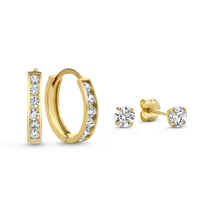 Set de Pendientes de Piedra Dara Brillane | Golden