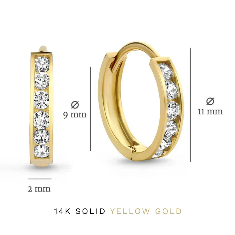 Set de Pendientes de Piedra Dara Brillane | Golden (8/9)