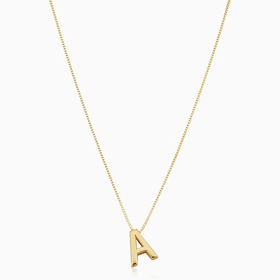 Love letter initial necklace | Golden Blanco (4/9)