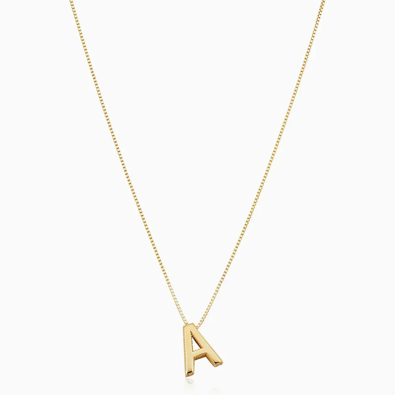 Love letter initial necklace | Golden Blanco (4/9)