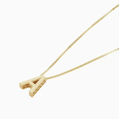 Love letter initial necklace | Golden Blanco