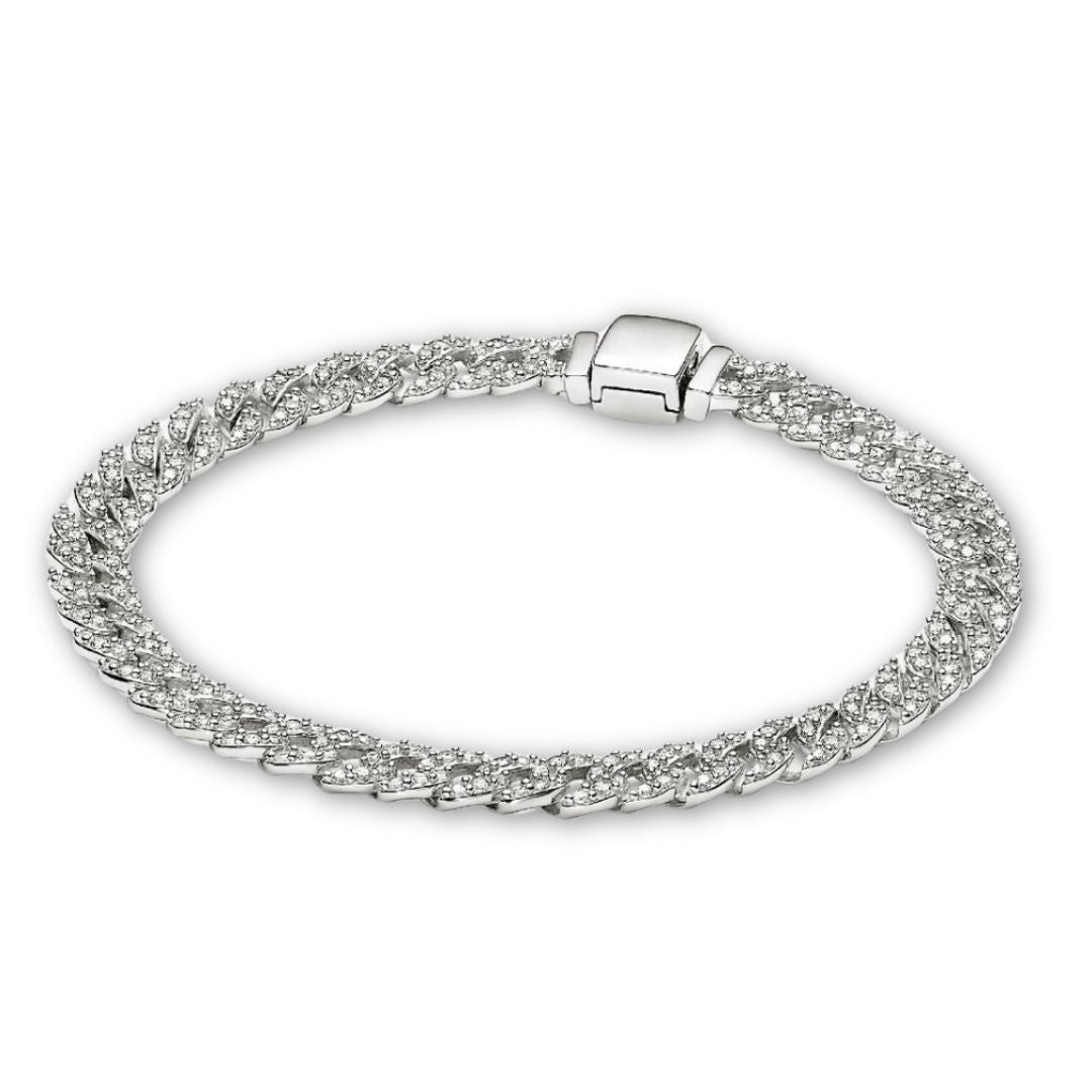 Pave Cuban Bracelet | Golden Blanco