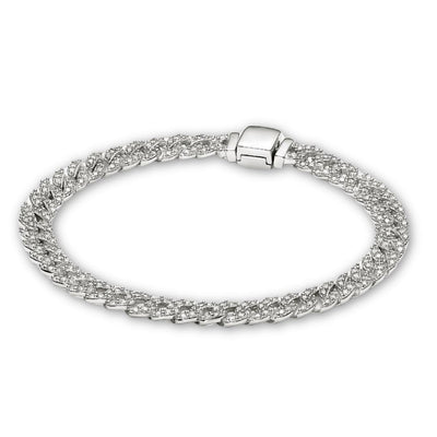 Pave Cuban Bracelet | Golden Blanco (1/8)