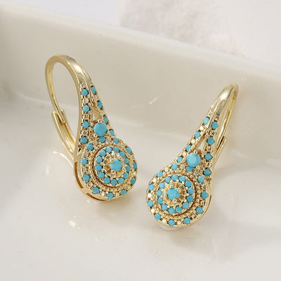 Pendientes Racimo Turquesa Valenne | Golden (3/3)