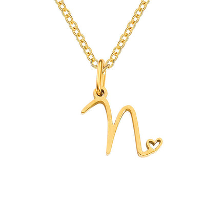 Collar con Inicial de Corazón | Golden (14/26)