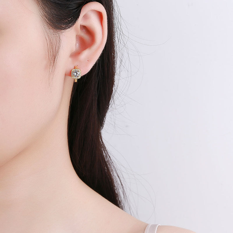 Pendientes Cuadrados Nadine | Golden (3/3)