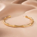 Bamboo Cuff Bracelet | Golden