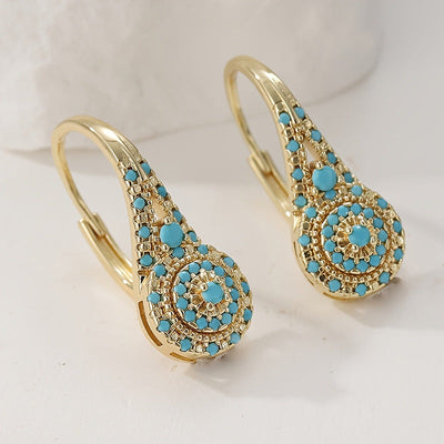 Pendientes Racimo Turquesa Valenne | Golden (2/3)