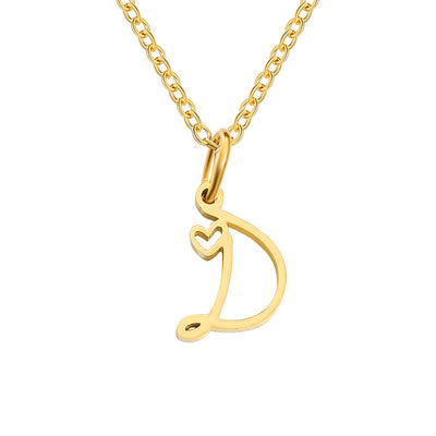 Collar con Inicial de Corazón | Golden (4/26)