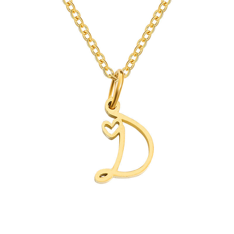 Collar con Inicial de Corazón | Golden (4/26)