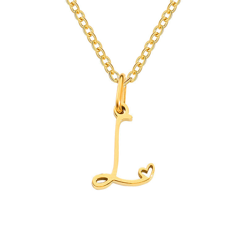 Collar con Inicial de Corazón | Golden (12/26)
