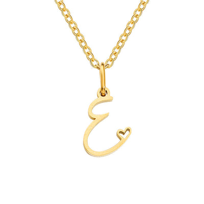 Collar con Inicial de Corazón | Golden (5/26)
