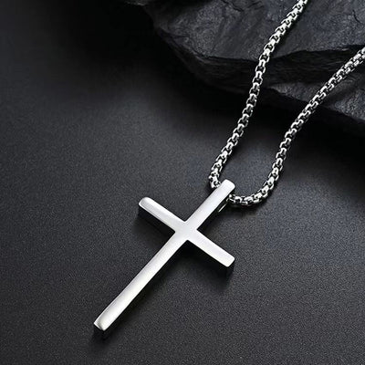 Bezel Cross Necklace | Golden Blanco (2/3)