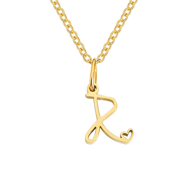 Collar con Inicial de Corazón | Golden (17/26)